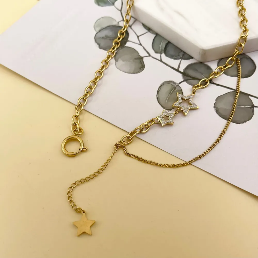 Stella-Collana Corta in Acciaio - CAC-413-1847