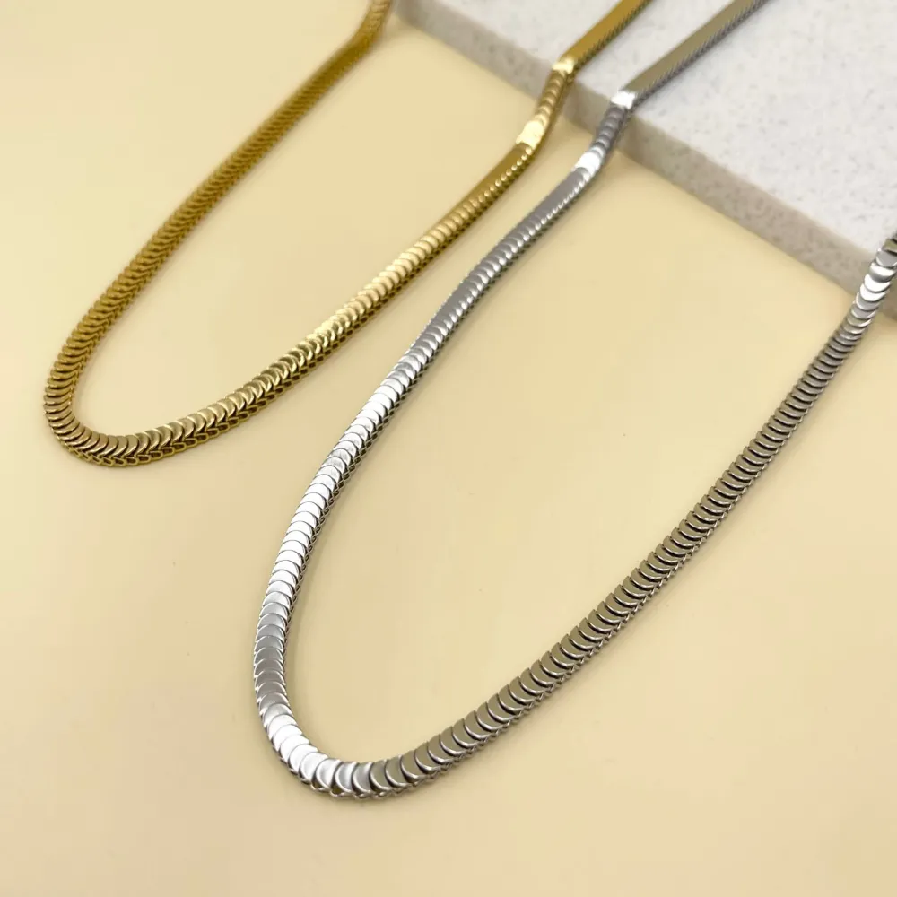 Catena -Collana Corta in Acciaio - CAC-413-2001