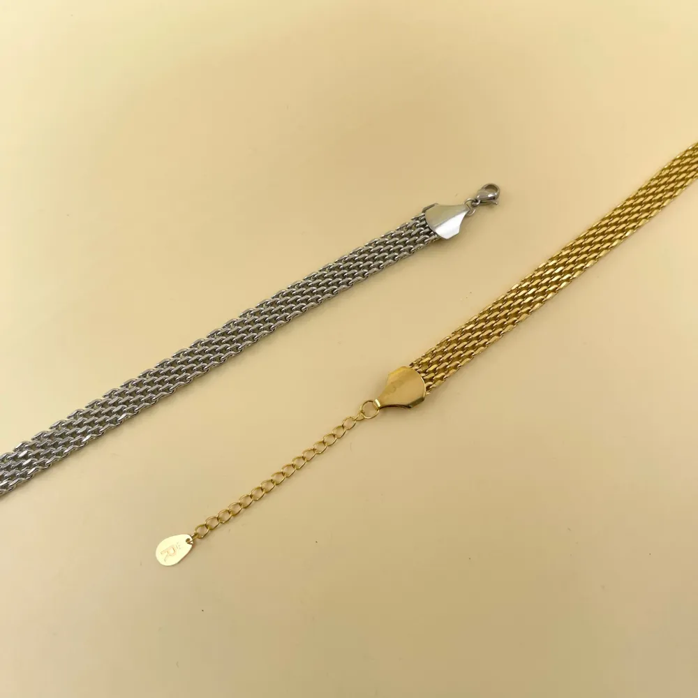 Fascia 6mm -Collana Corta in Acciaio - CAC-413-2002-6mm