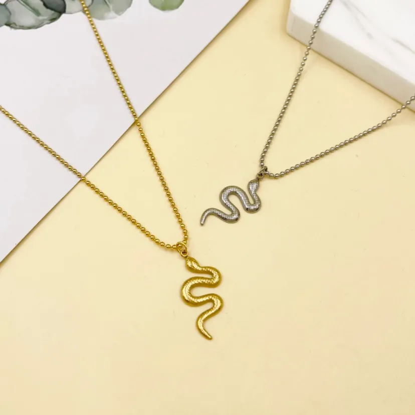 Serpente-Collana Corta in Acciaio - CAC-413-2057