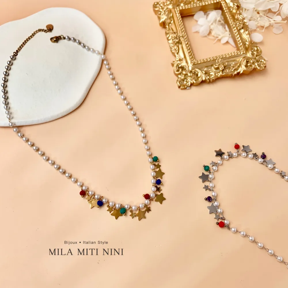 Stella -Collana Corta in Acciaio - CAC-413-2063