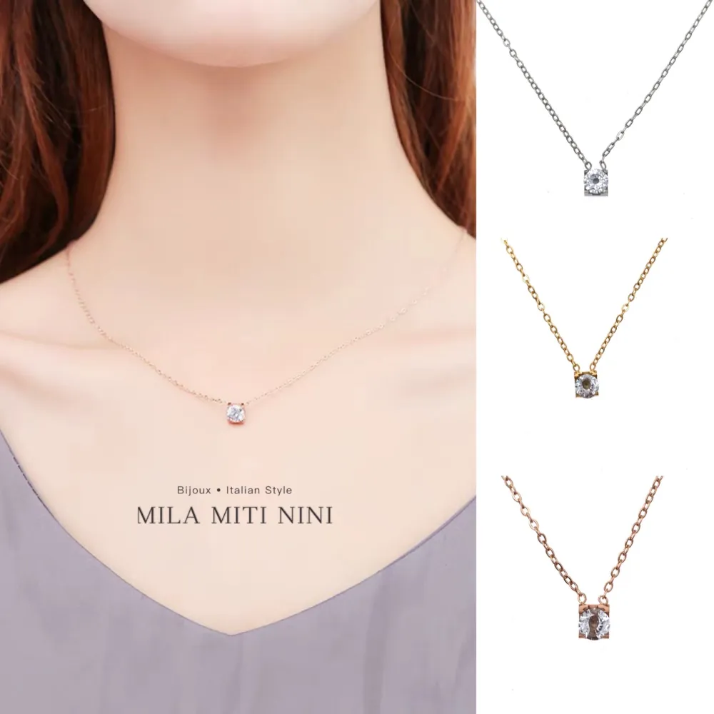 Punto Luce 5mm-Collana Corta in Acciaio - CAC-413-2073 (Oro Giallo)