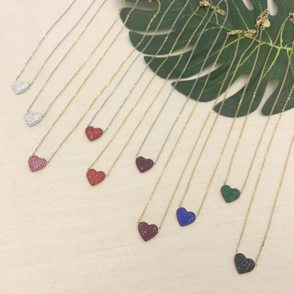 CAC7233-Cuore- Collana Girocollo in Acciaio - CAC-413-2105