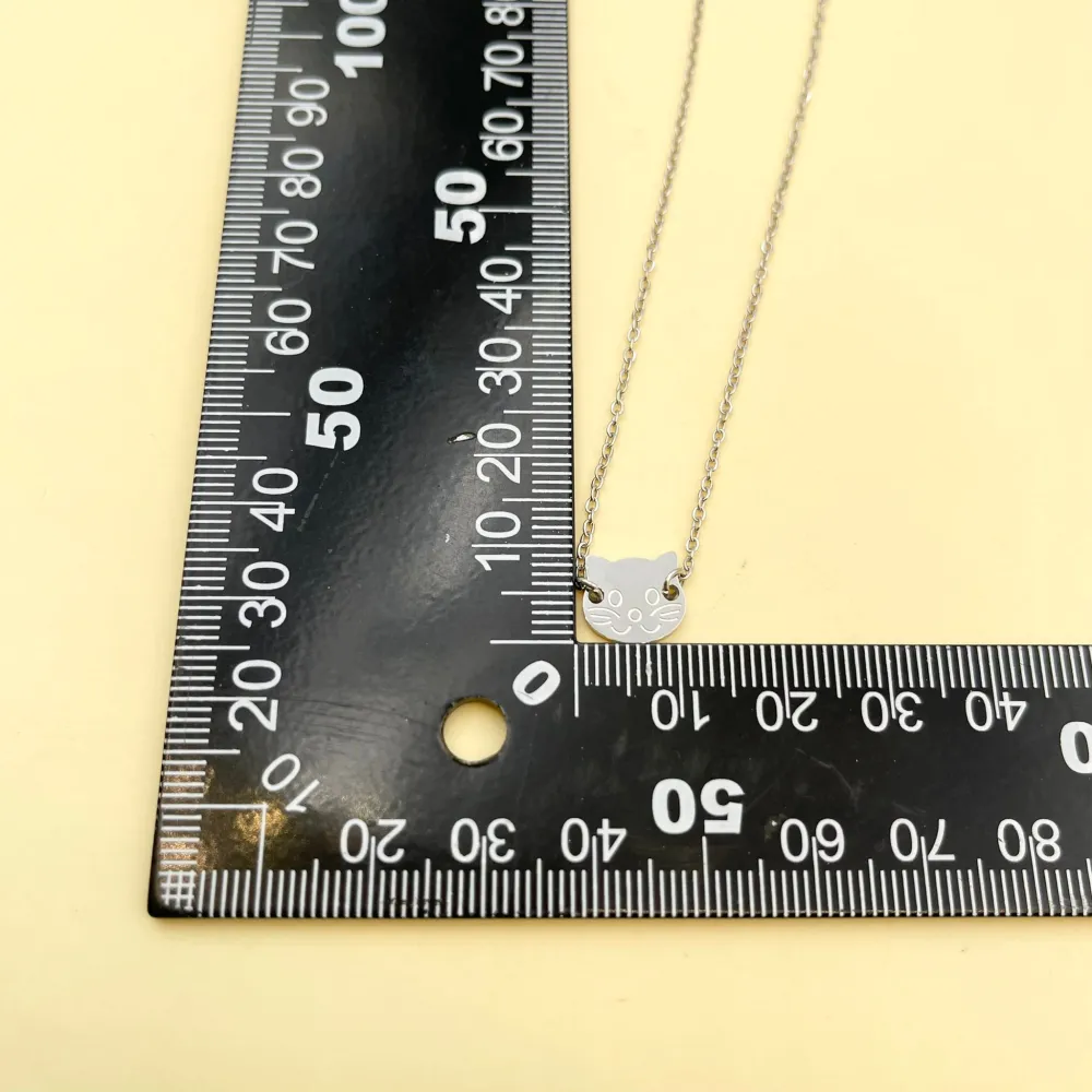 Gatto-Collana Corta in Acciaio - CAC-413-2134