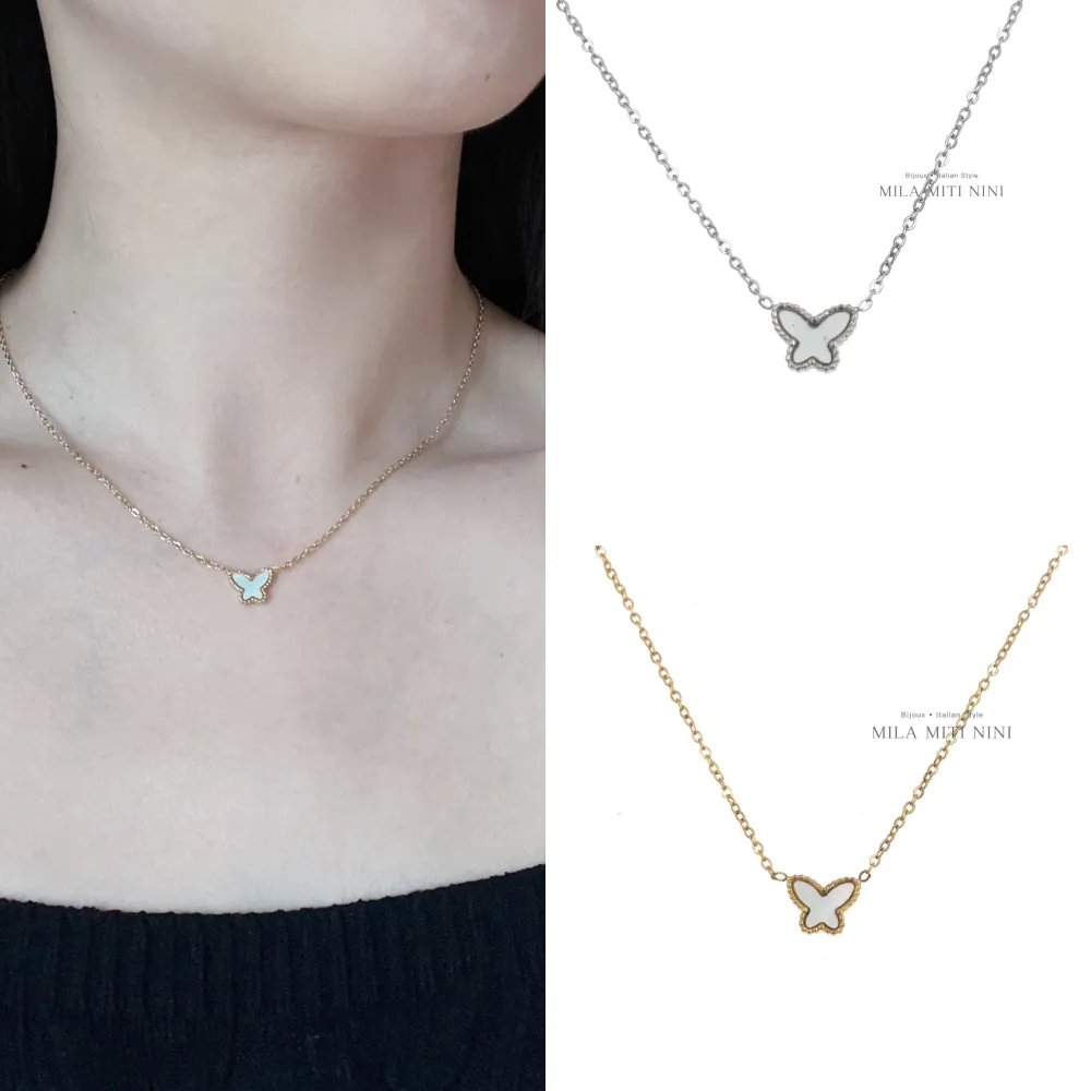 Farfalla-Collana Corta in Acciaio - CAC-413-2153