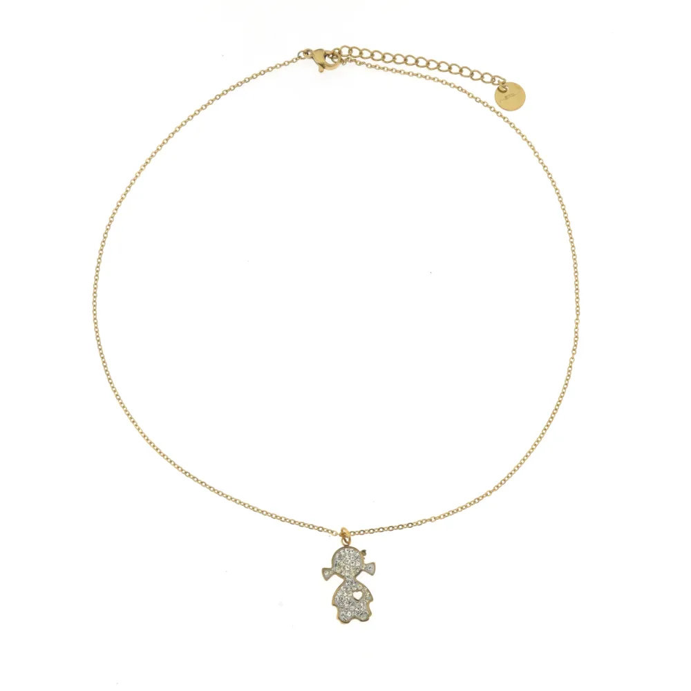 CAC-Bimba 5310 - Collana Girocollo  in Acciaio - CAC-413-2359