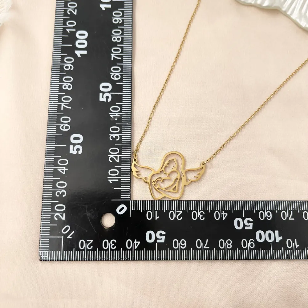 Mamma Angela e Baby-Collana Girocollo in Acciaio - CAC-413-2685