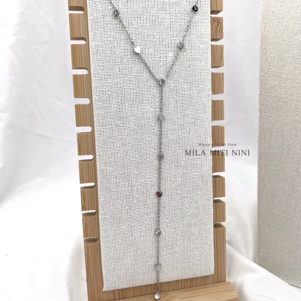 Punto Luce a Y -Collana Corta in Acciaio - CAC-413-532