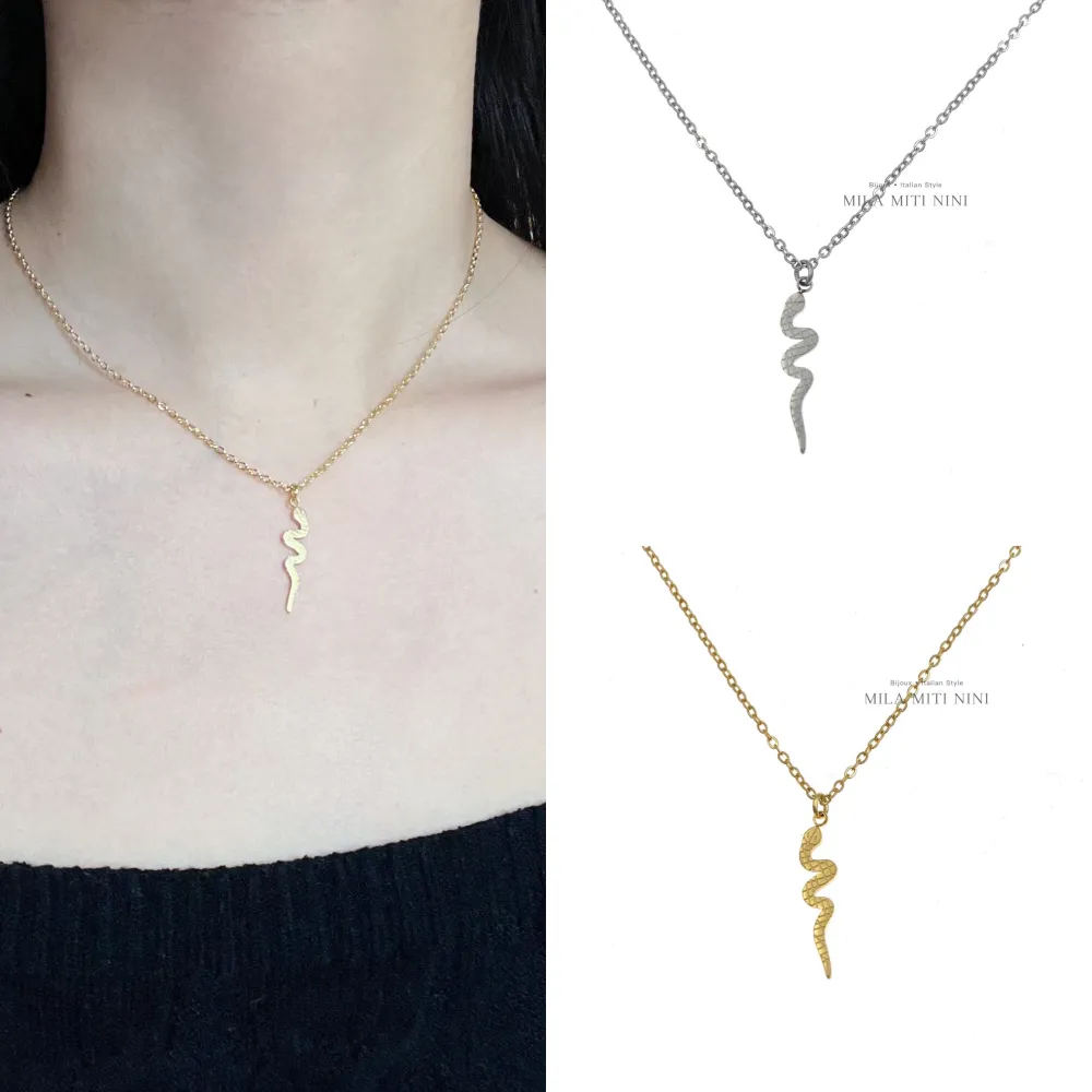 Serpente-Collana Corta in Acciaio - CAC-450-449