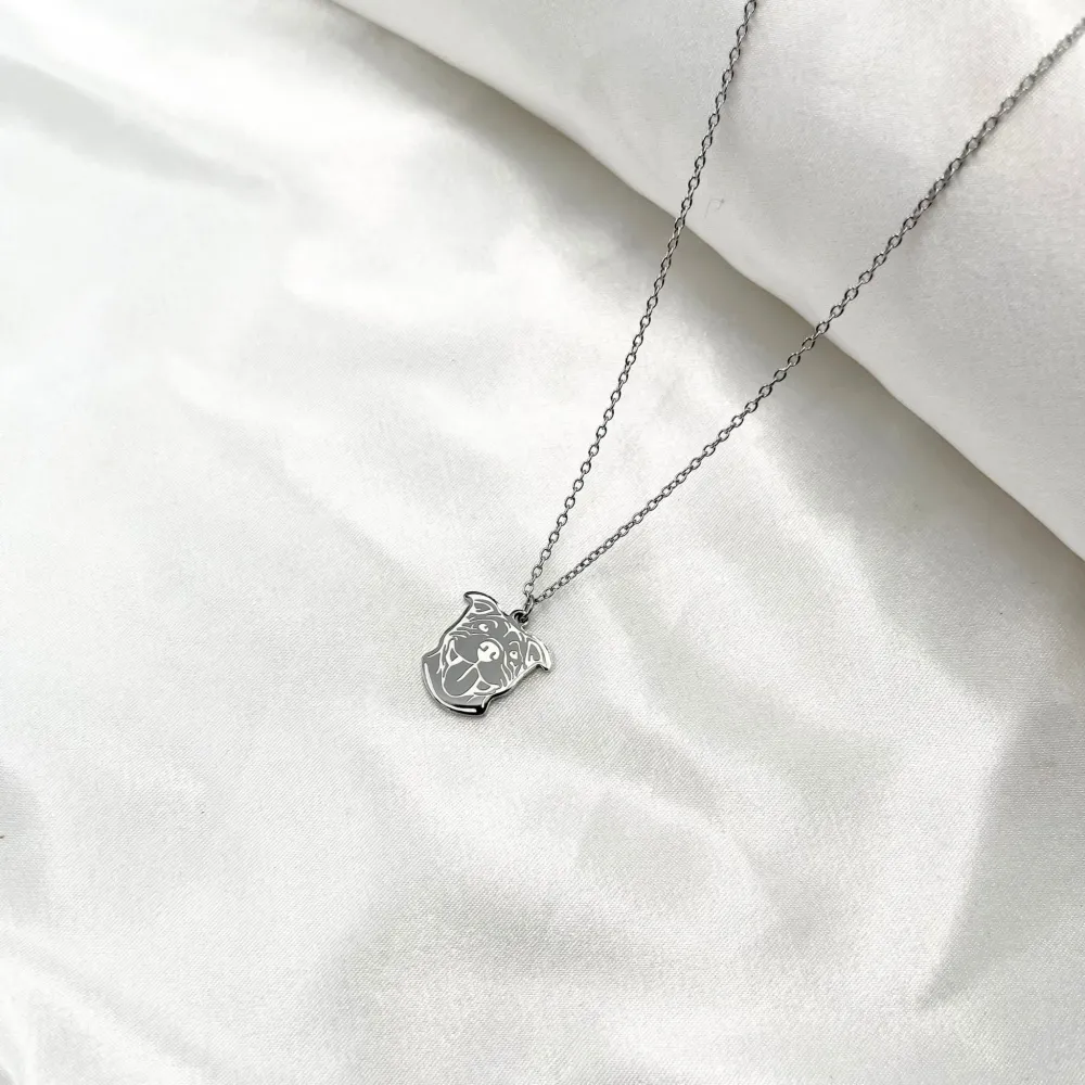 Cane -Collana Corta in Acciaio - CAC-450-525c