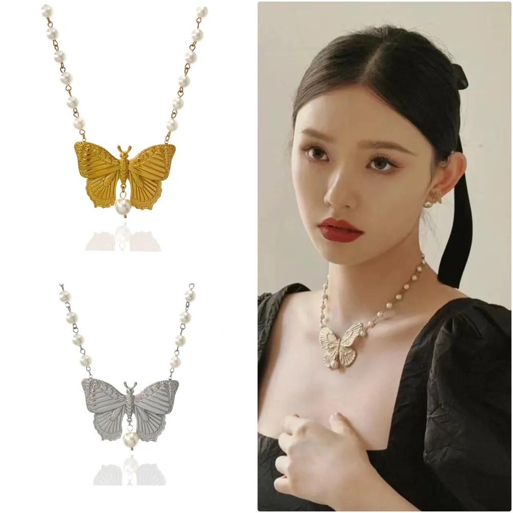 Farfalla-Collana Corta in Acciaio - CAC-732-260 (Oro Giallo)