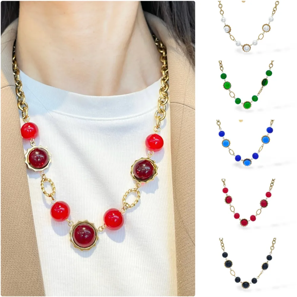 Tondo -Collana Corta in Acciaio - CAC-765-73