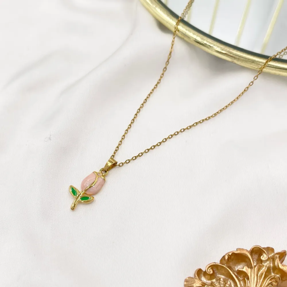 Fiore-Collana Girocollo in Acciaio - CAC-783-31