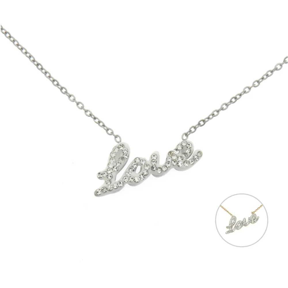 CAC-LOVE 5458- Collana Girocollo in Acciaio - CAC-LOVE 5458- Collana Girocollo in Acciaio