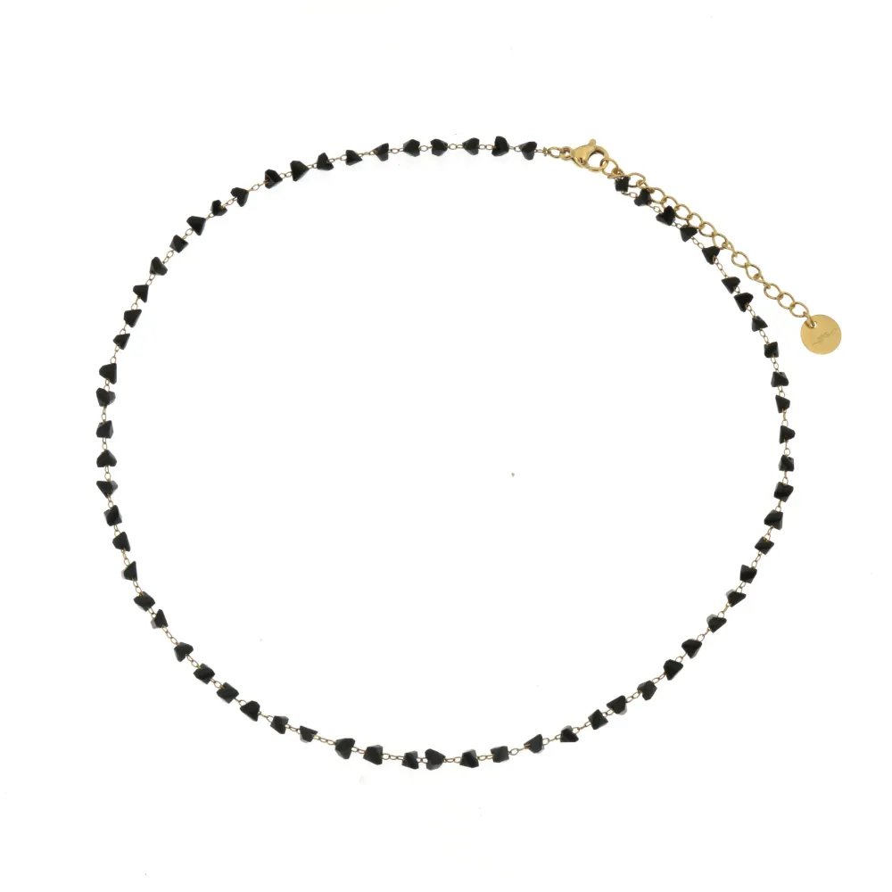 CAC-Palline Triangolare 5303 - Collana Corta in Acciaio - CAC-Palline Triangolare 5303 - Collana Corta in Acciaio