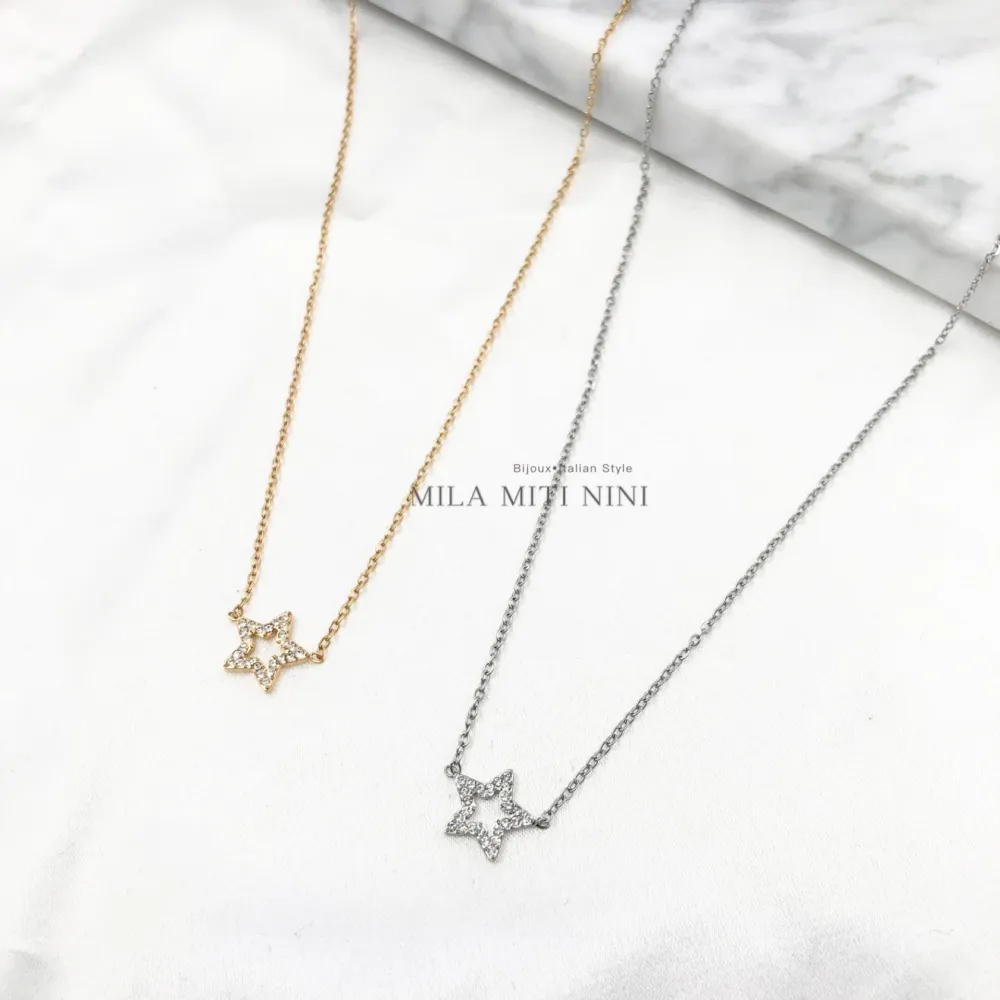 Stella Vuota-Collana Corta in Acciaio - CAC103-AA13