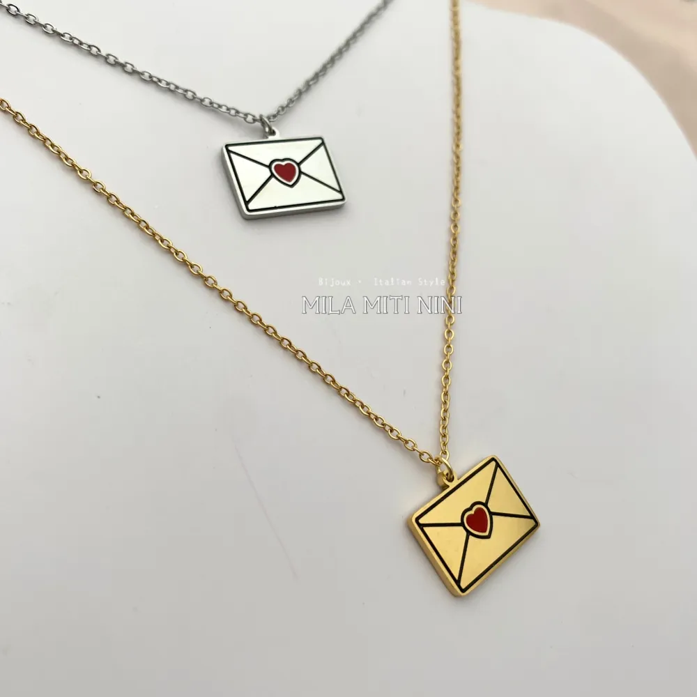 CAC413-1683-Posta-Collana Corta in Acciaio - CAC413-1683-Posta-Collana Corta in Acciaio