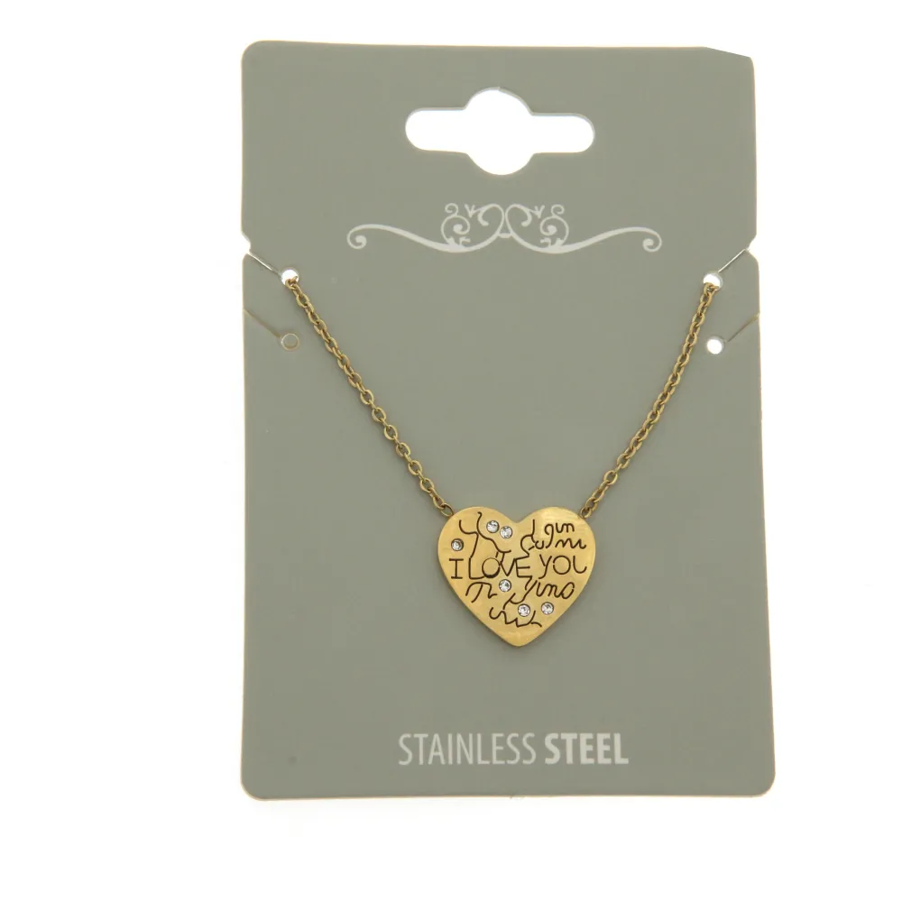 CAC413-2329-Cuore I Love You -  Collana Fine in Acciaio - CAC413-2329-Cuore I Love You -  Collana Fine in Acciaio