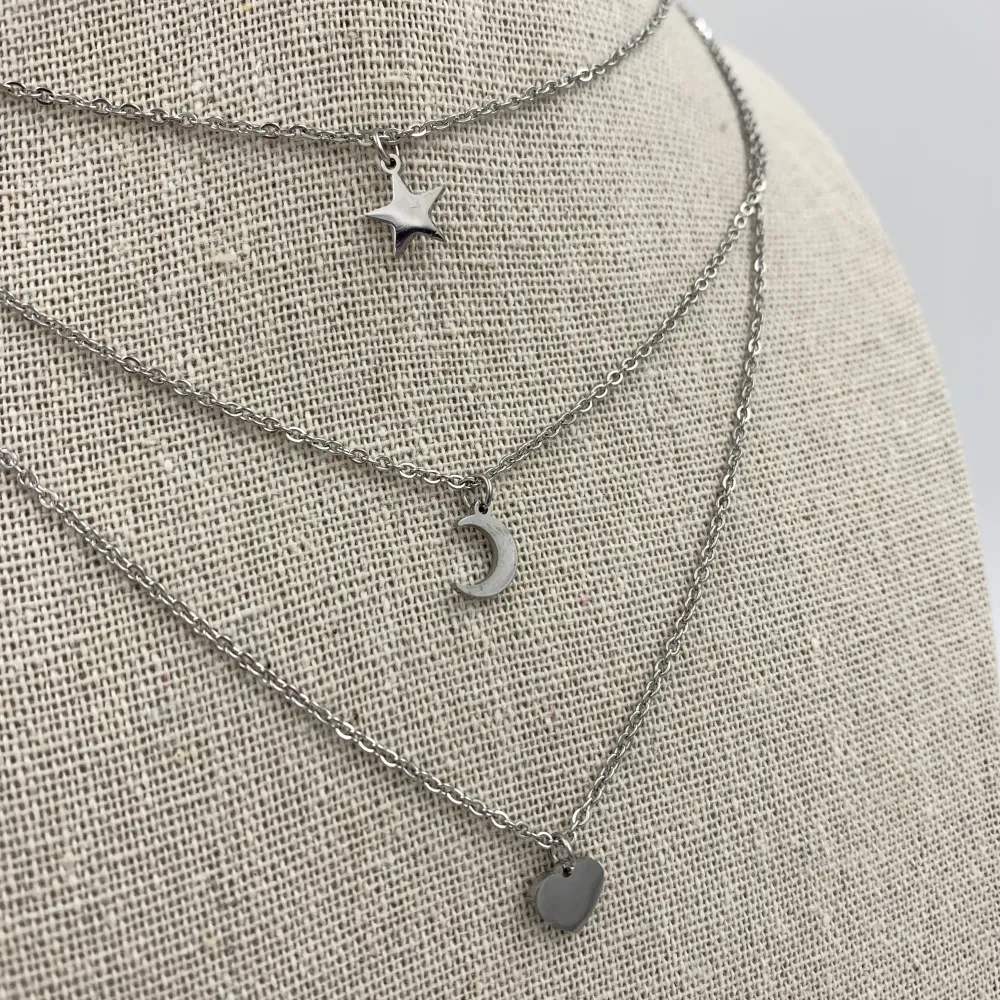 [CAC5853-Stella Luna Cuore - Collana Multifilo] CAC5853-Stella Luna Cuore - Collana Multifilo - CAC5853-Stella Luna Cuore - Collana Multifilo