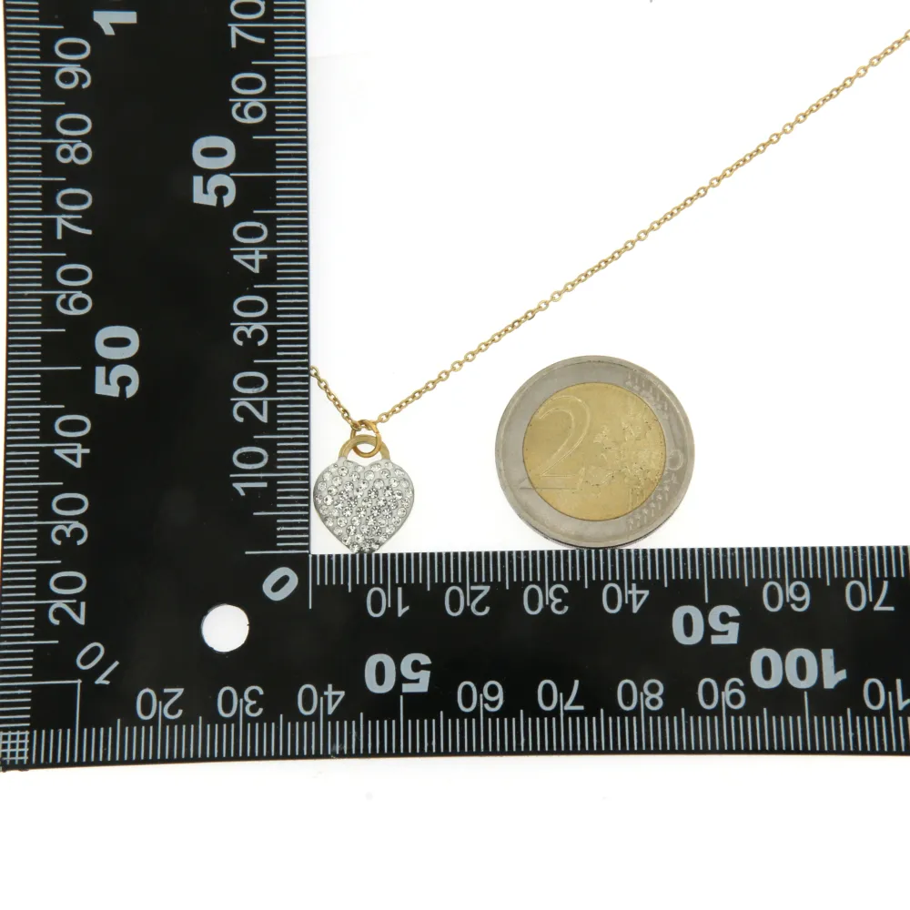 CAC6404-Cuore- Collana Corta in Acciaio - CAC6404-Cuore- Collana Corta in Acciaio