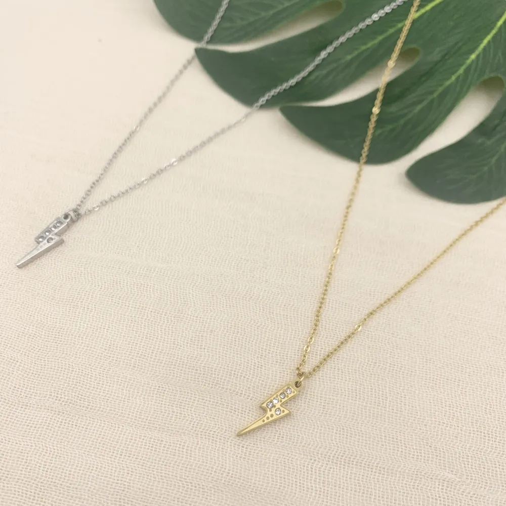 CAC7228-Fulmine- Collana Girocollo in Acciaio - CAC7228-Fulmine- Collana Girocollo in Acciaio