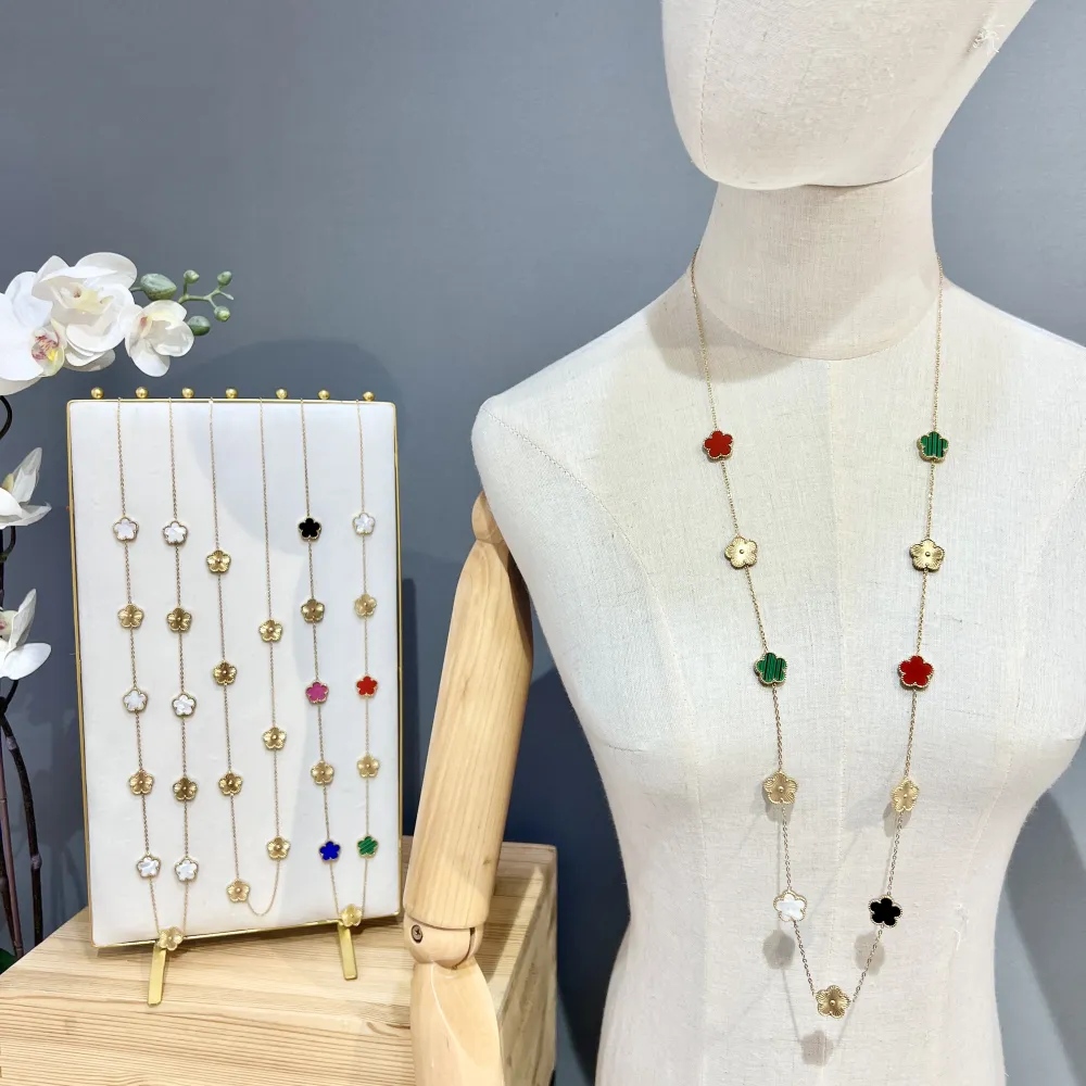 Fiore-Collana Lunga in Acciaio - CAL-103-AA3011