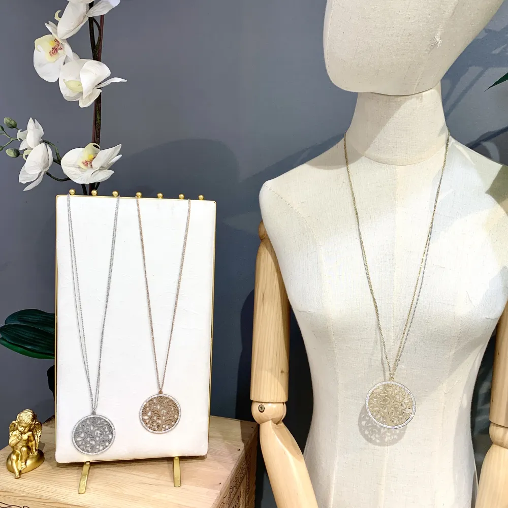 Albero della Vita-Collana Lunga in Acciaio - CAL-413-515