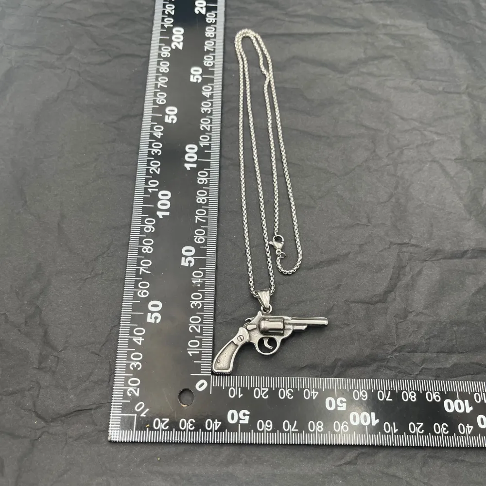 Pistola-Collana Lunga in Acciaio - CAU-423-66