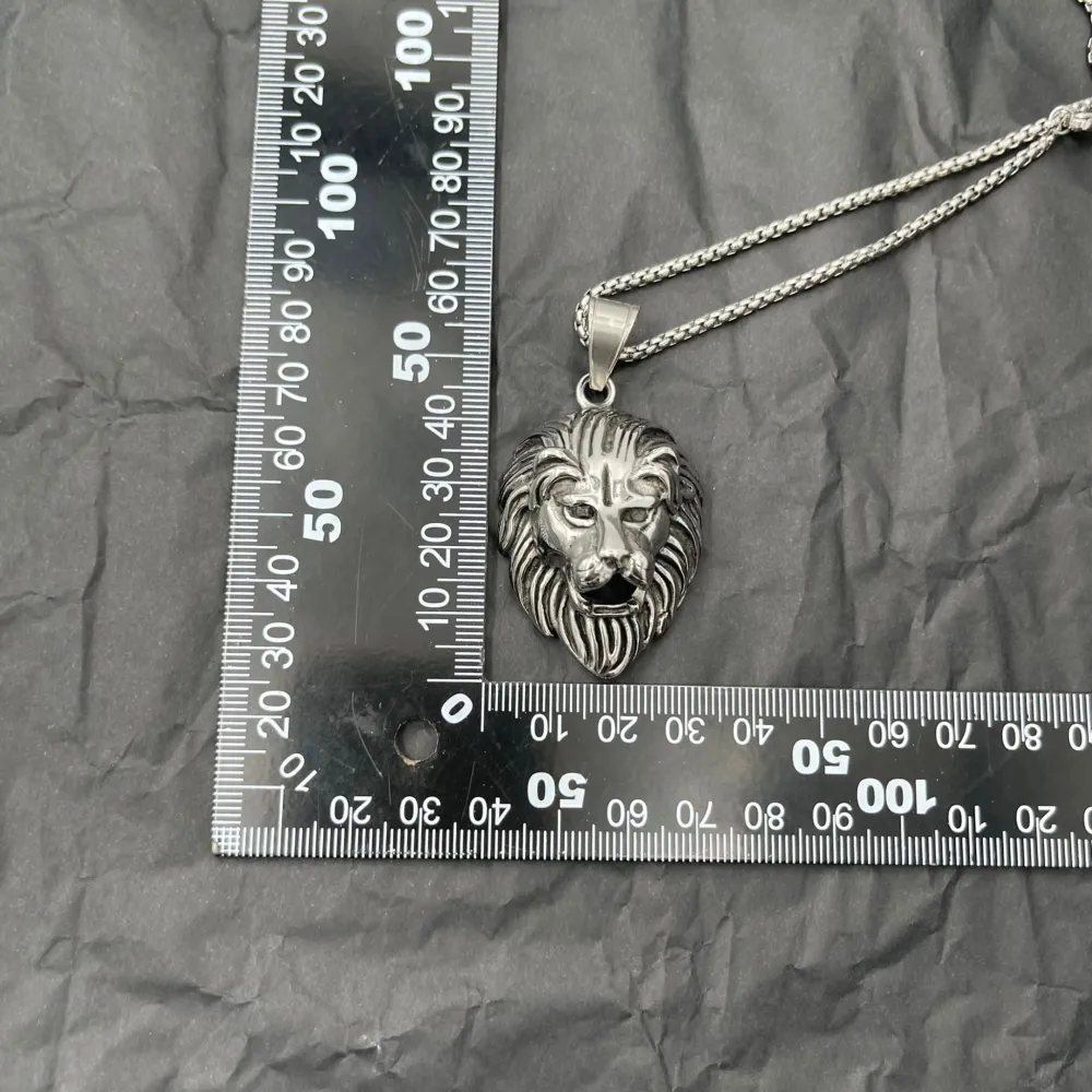 Leone -Collana Lunga in Acciaio da Uomo - CAU-518-147