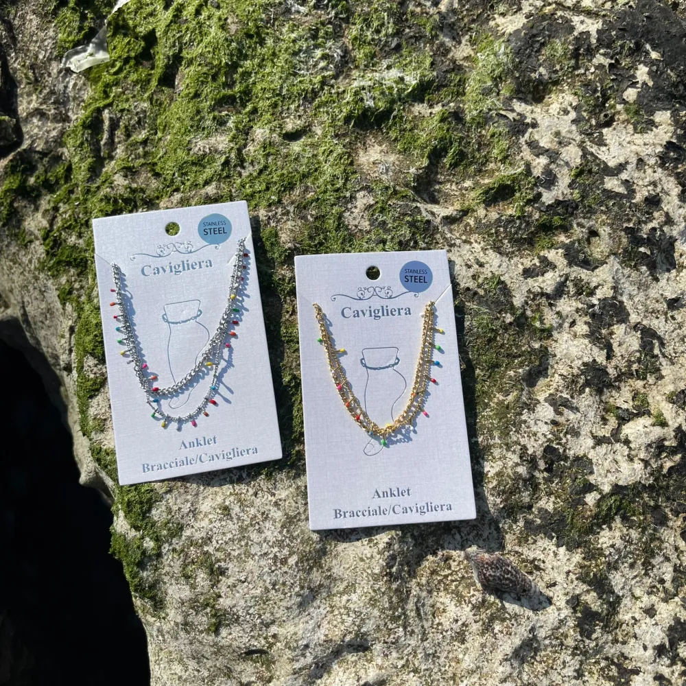 Doppio Smaltato-Cavigliere in Acciaio - CAV-413-259 (Oro Giallo)