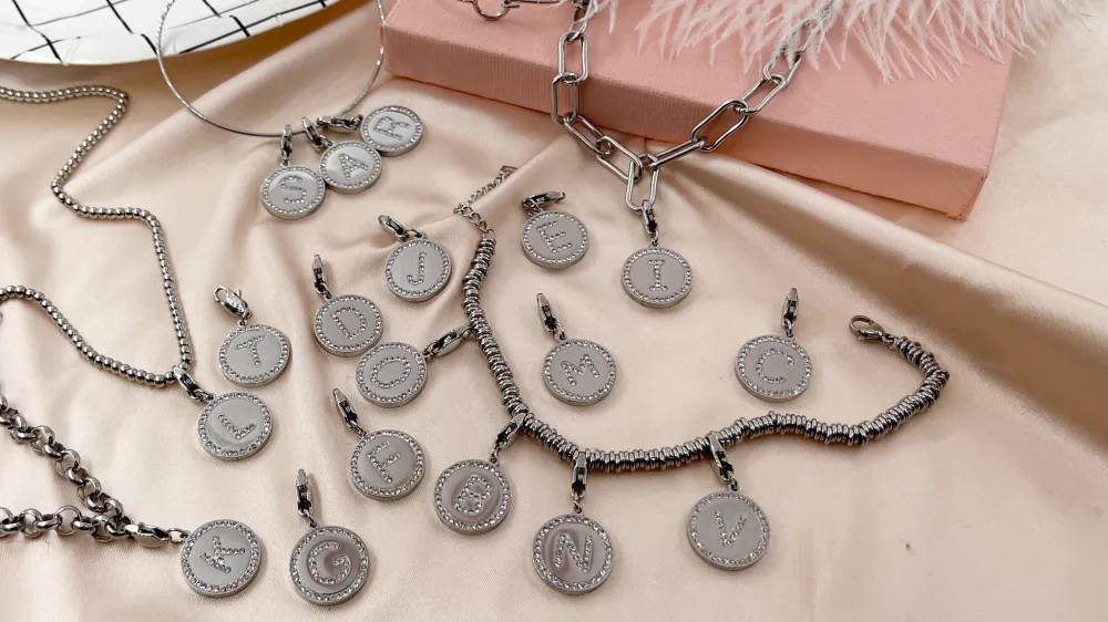 Inziale,Ciondolo con Strass - CIO-413-203