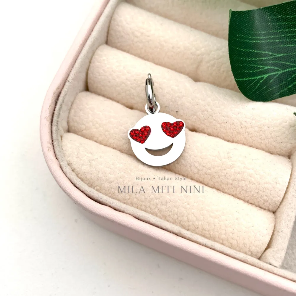[CIO413-031] Smile Cuore-Ciondolo in Acciaio - CIO413-031