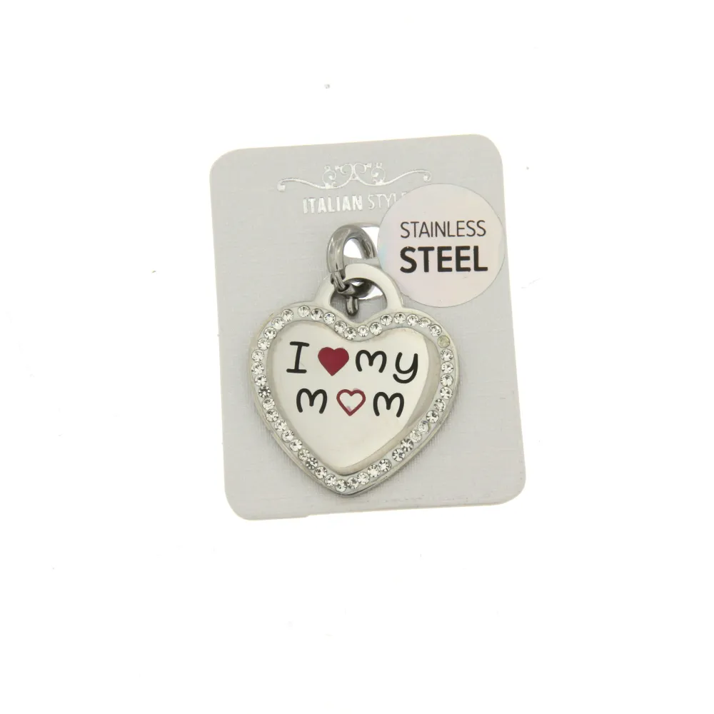 CIO-Sei nel mio cuore 5480 - Ciondolo in Acciaio - CIO5480-I love my mom - Ciondolo in Acciaio