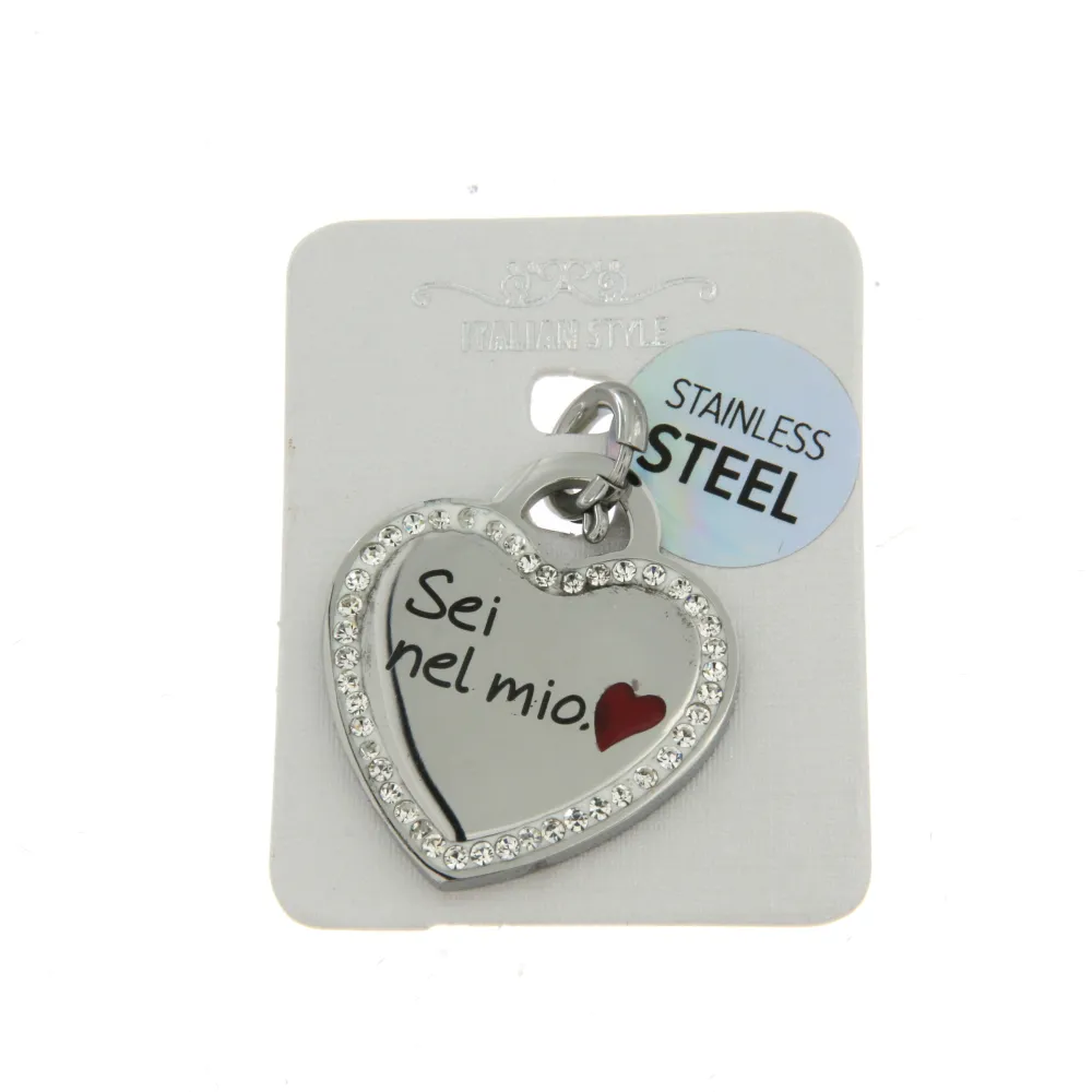 CIO-I love my mon 5481 - Ciondolo in Acciaio - CIO5481-Sei nel mio Cuore- Ciondolo in Acciaio