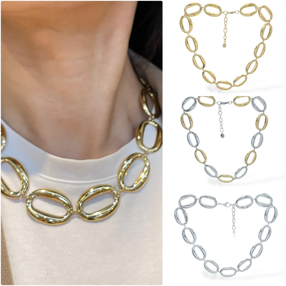 Catena -Collana Corta in Acciaio - CL-103-AA5730N