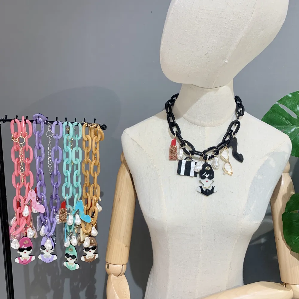 Audrey-Collana Corta Moda - CMC-14452PE (Nero)