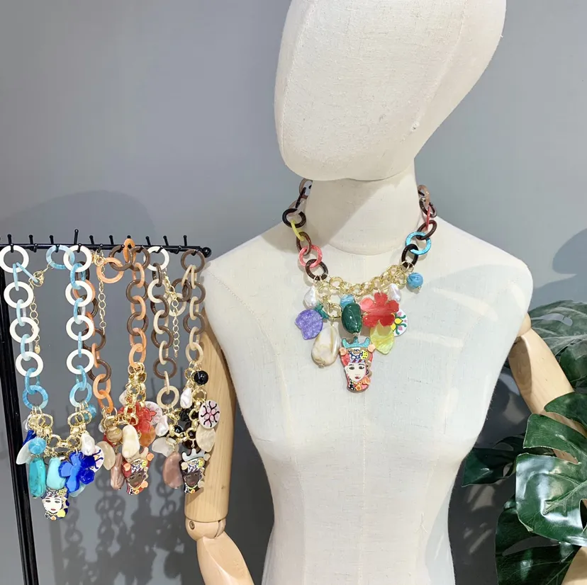 Testa Moro-Collana Corta Moda - CMC-15340-A