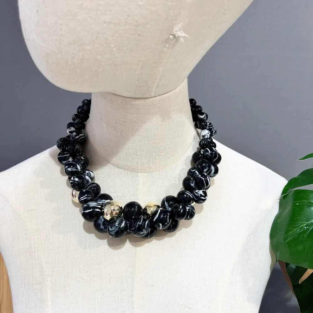 Grappoli-Collana Corta Moda - CMC-732-300 (Argento)