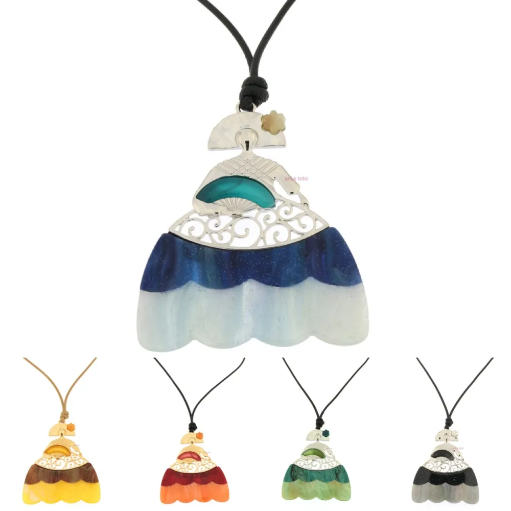 Collana Lunga Moda - CML-11009 (Senape)