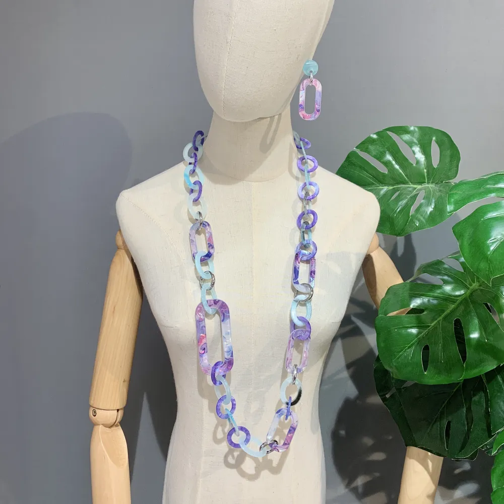 Cerchio Ovale-Collana Lunga in Resina - CML-13208