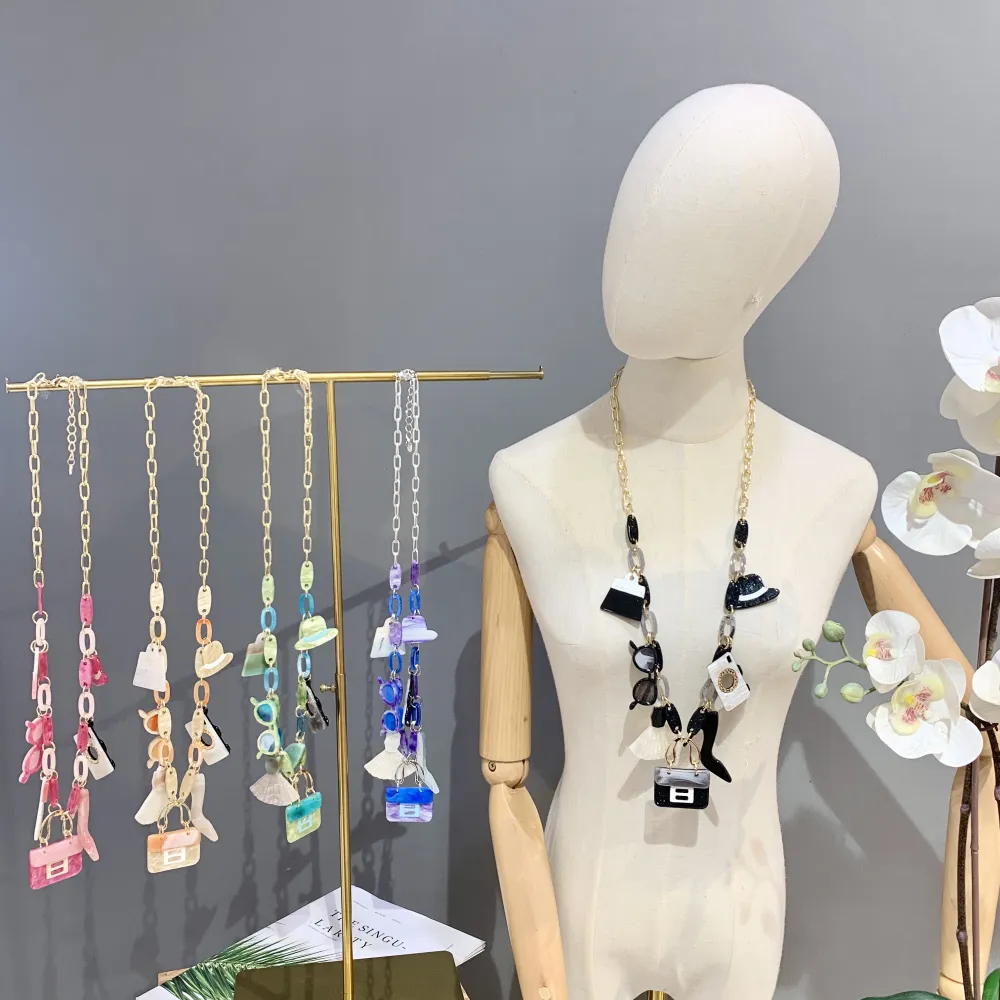 Life Style-Collana Lunga Moda - CML-1440 (Nero)