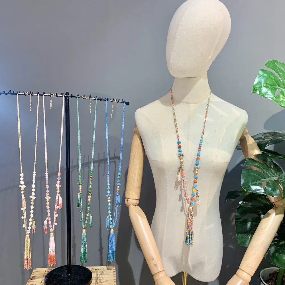 Napine con Perline-Collana Lunga Moda - CML-510-32