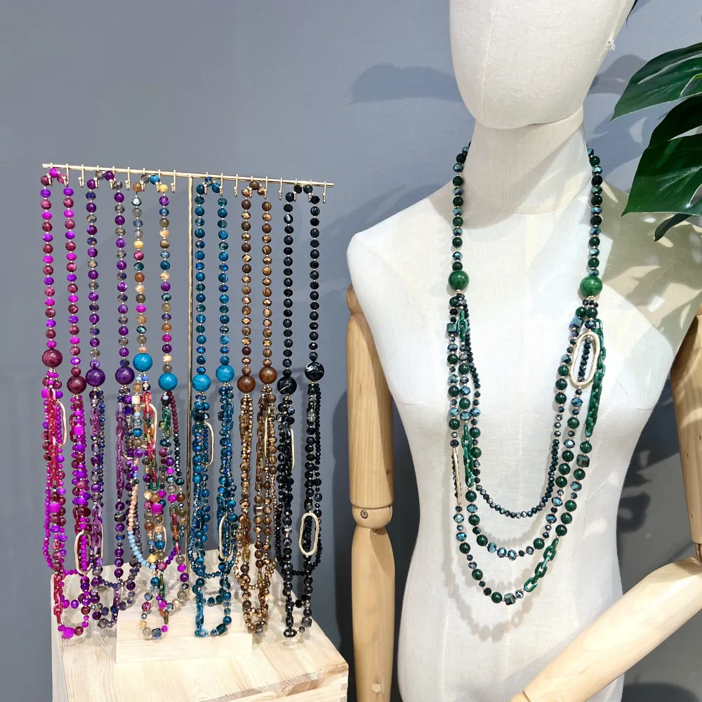 Multifili -Collana Lunga Moda - CML-732-152 (Viola)