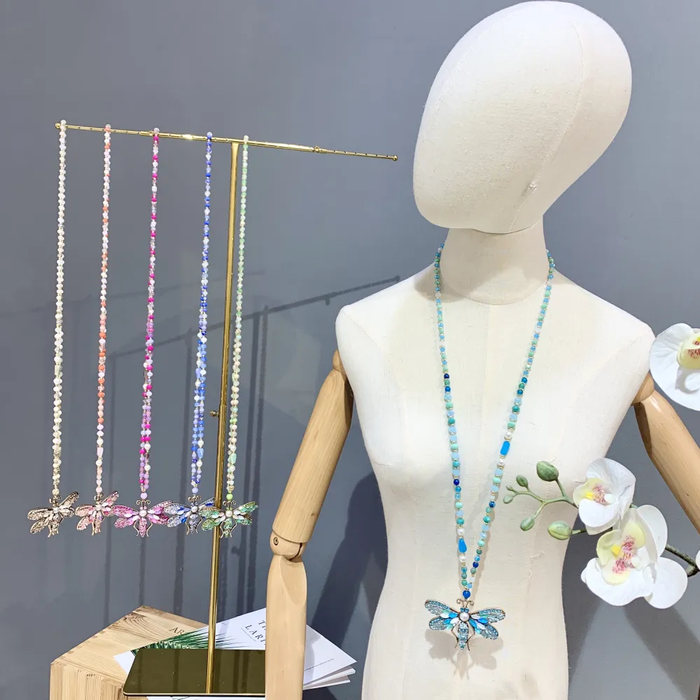 Libellula-Collana Lunga Moda - CML-732-217 (Fucsia)