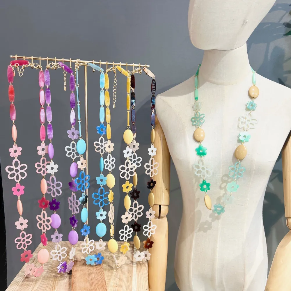 Fiore -Collana Lunga in Resina - CML-YXL-16496
