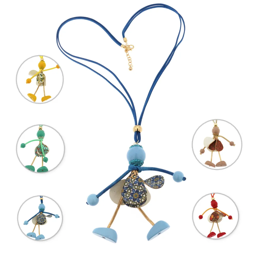 CMM3185-Bambola-Collana Lunga Moda - CML104-125 (Giallo)