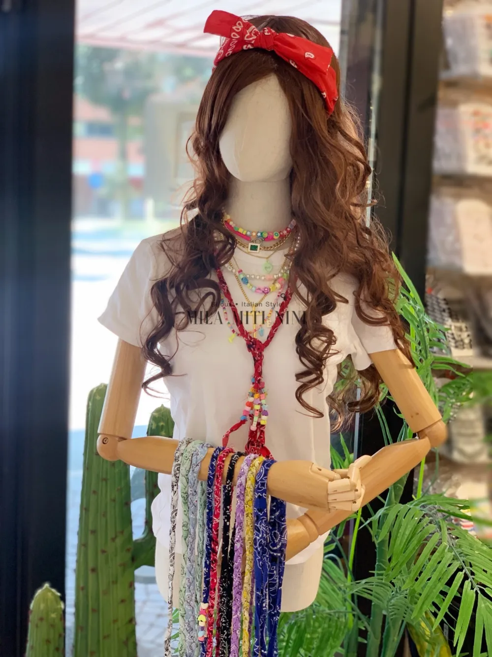 CMM316-D08-Banda con Perline- Collana Lunga - CMM316-D08-Banda 105cm con Perline- Collana Lunga