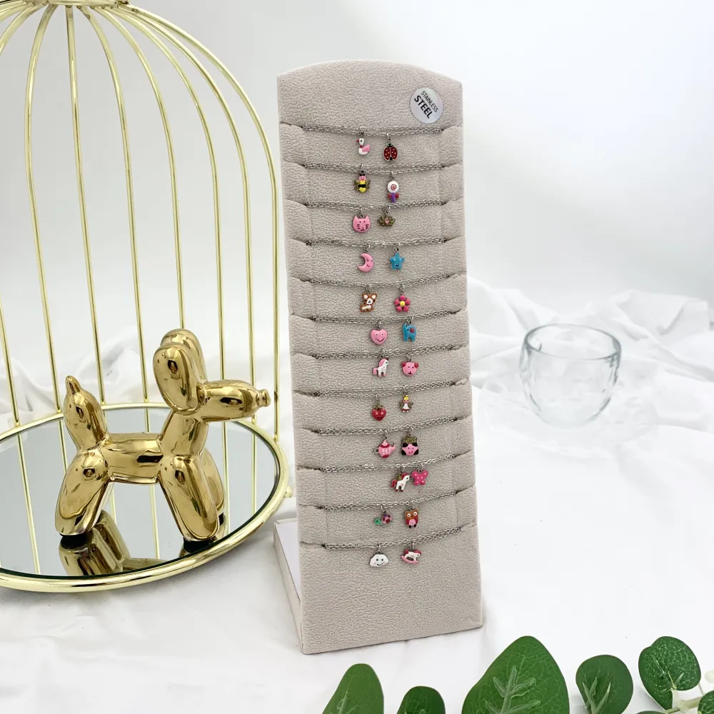 Soggetti Mix Smaltati da Bamba-24Pz Collane Corte in Acciaio - CPA-103-AA2226-2249N