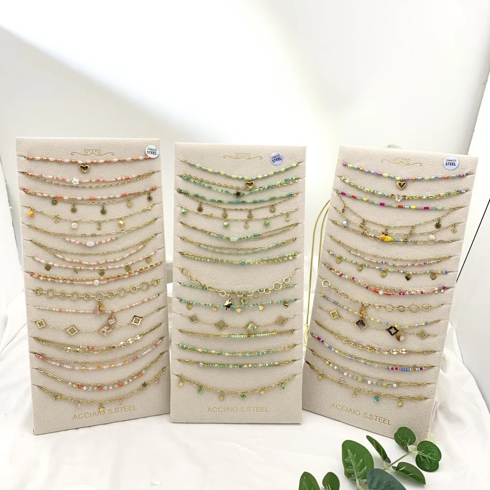 Mix Modelli -15Pz Collane Corte in Acciaio - CPA-732-207