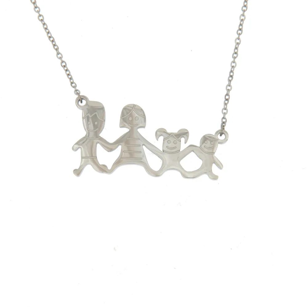 Collana Happy Family - Collana in Acciaio - Collana Happy Family - Collana in Acciaio